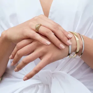 14K Gold 4.75 mm Hinged Bangle Bracelet
