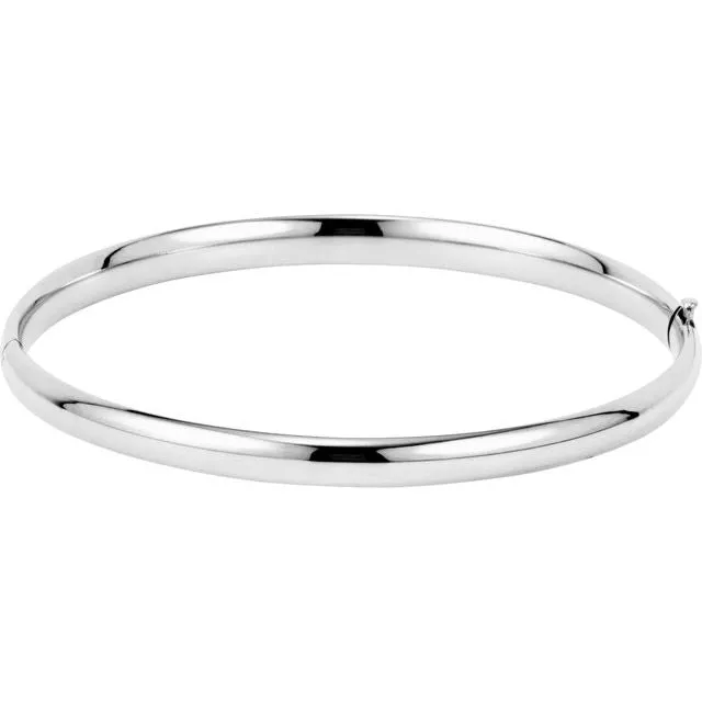 14K Gold 4.75 mm Hinged Bangle Bracelet