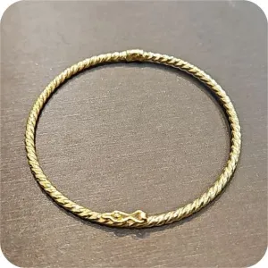 22k / 916 Gold Golden Twist Eternity Bangle by Best Gold Shop