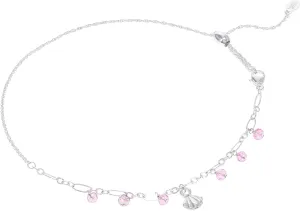 Alex and Ani Seashell and Beaded Anklet Shiny Silver One Size