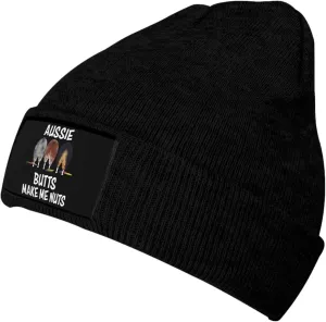 Aussie Butts Make Me Nuts Beanie Hat Winter Warm Skull Beanie for Men Women
