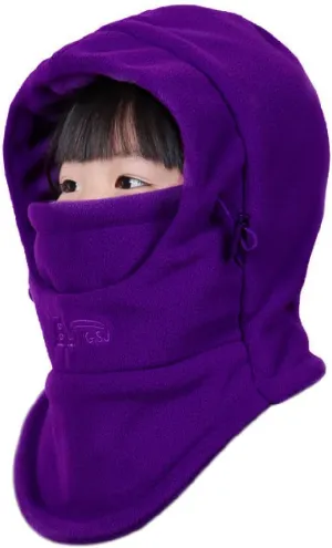 Azarxis Kids Children's Balaclava Hat Fleece Ski Face Mask Winter Cap Adjustable Double Neck Warmer