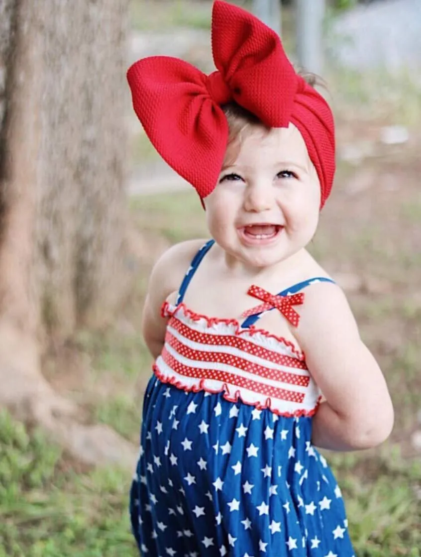Baby Girl Bow Headbands Newborn Hairband Baby Turban Knotted Elastic Headwrap for Toddler Hair Accessories (AA03-8PCS)