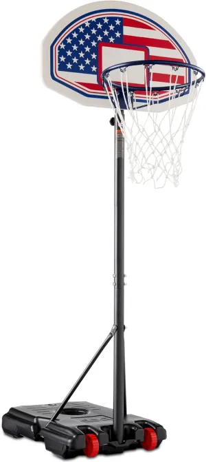 Best Choice Products Kids Height-Adjustable Basketball Hoop, Portable Backboard Set w/ 2 Wheels, Fillable Base, 70.5in to 82.3in Tall