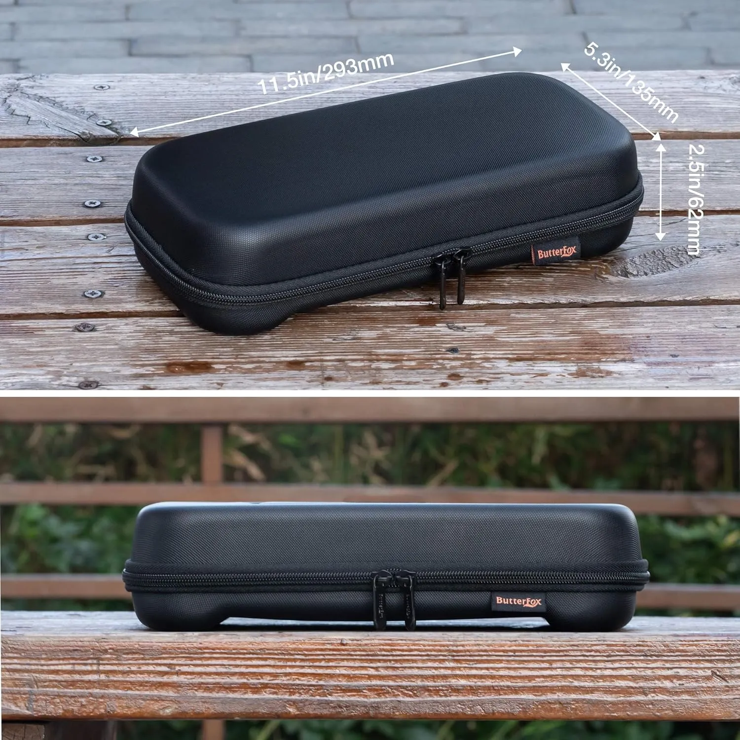 ButterFox Large Switch 2 Carrying Case for Nintendo Switch 2 Console, Fits Slim Charger and Protective Grip Case, With 24 Game Holders and Built-in Stand (Plain Black/Blue)