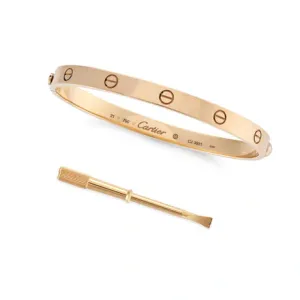 Cartier Metallic Love Bangle Yellow Gold Size 21 One Size