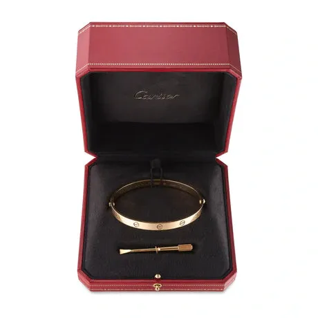 Cartier Metallic Love Bangle Yellow Gold Size 21 One Size