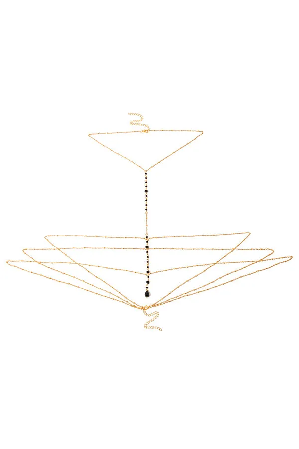 Crystal Halter Layered Body Chain