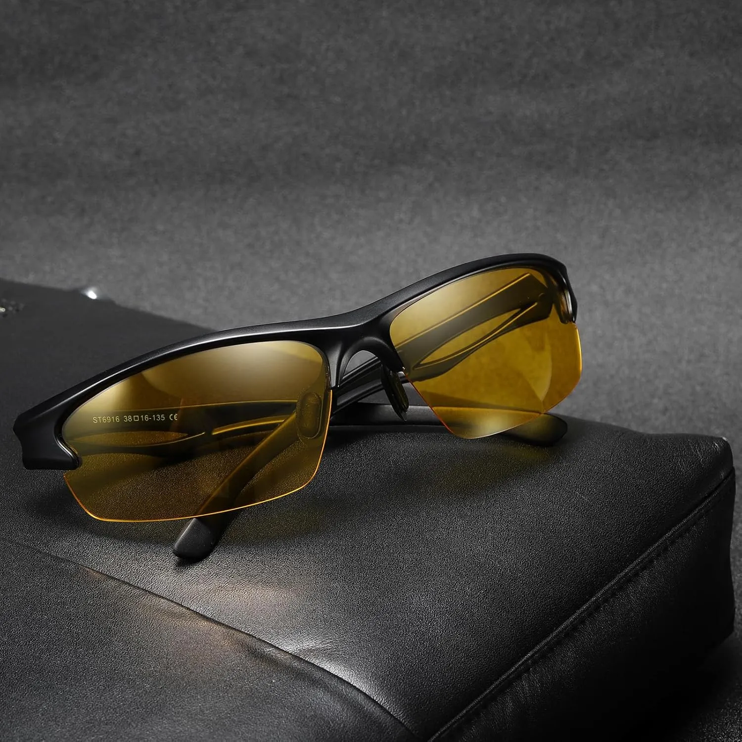 Cycling Sun Glasses Polarized Sports Sunglasses for Men,Wrap Around UV400 Protection for Fishing Driving