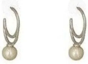 DROP PEARL SILVER EARRINGS