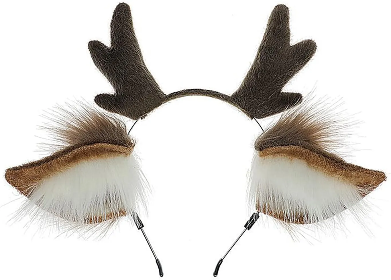 Faylay Lovely Furry Reindeer Headband Cosplay Deer Hair Accessories