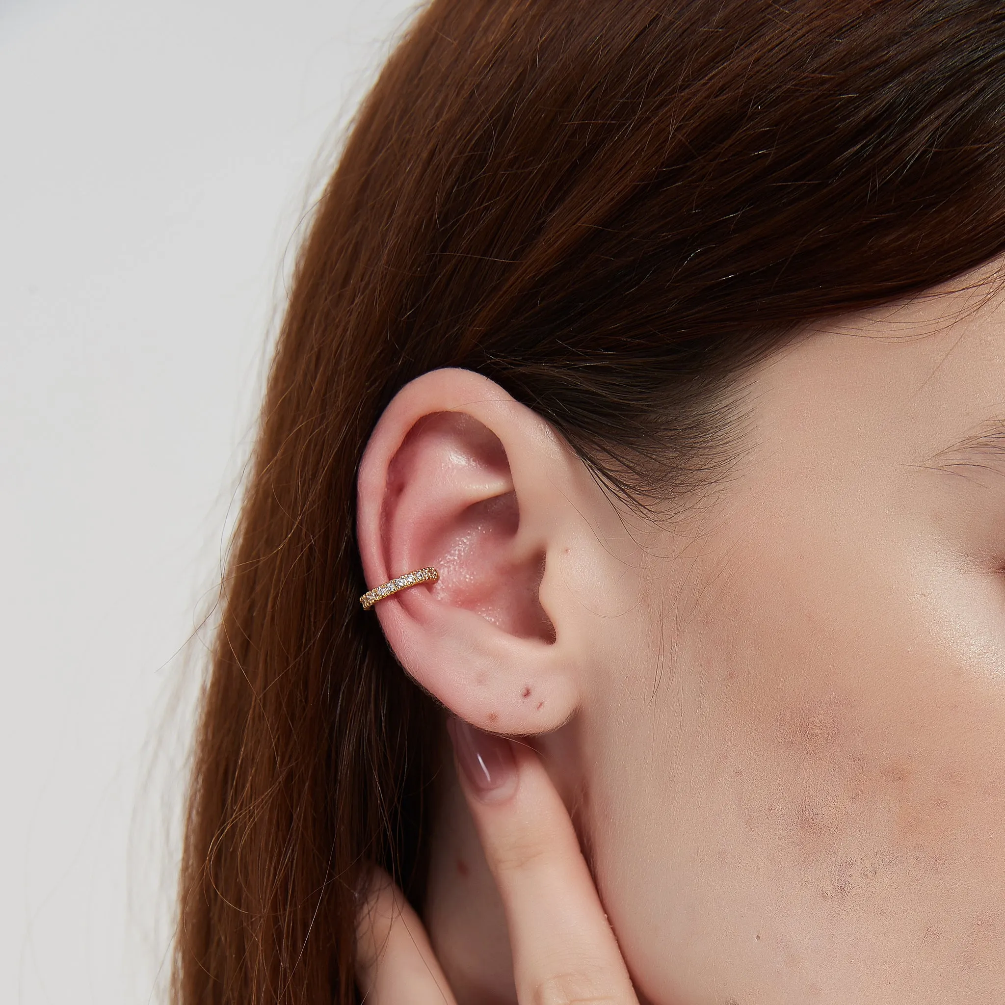 fiona dainty paved cz ear cuff earrings sale