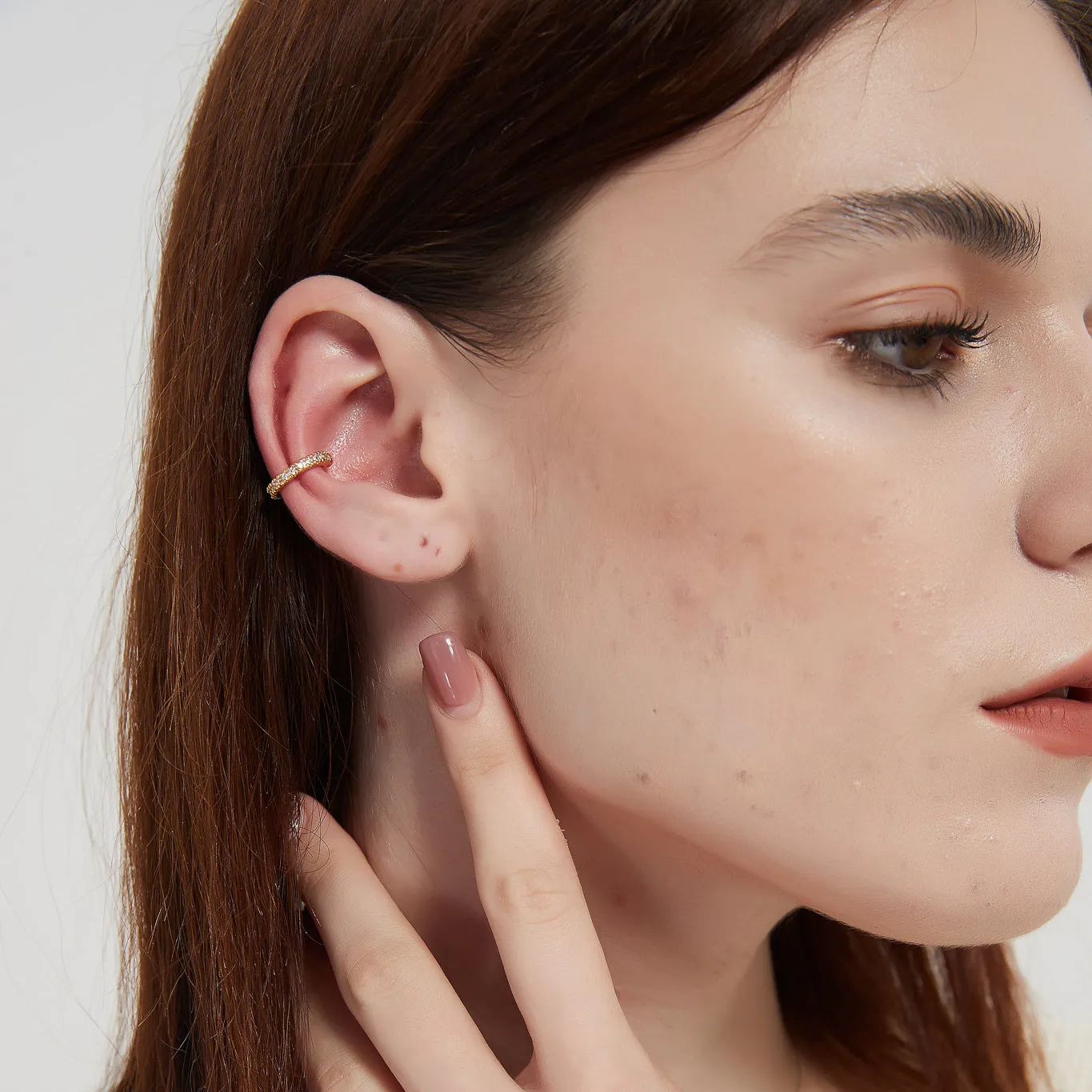 fiona dainty paved cz ear cuff earrings sale