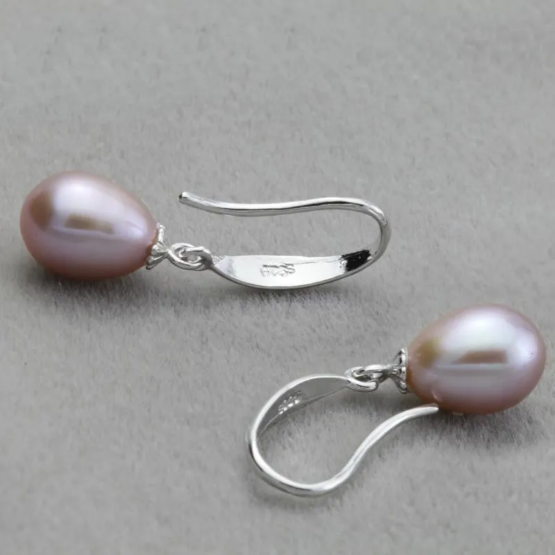 Freshwater Natural Pearl earrings for women,bridal real pearl earrings 925 sterling silver earring jewelry lady nice gift