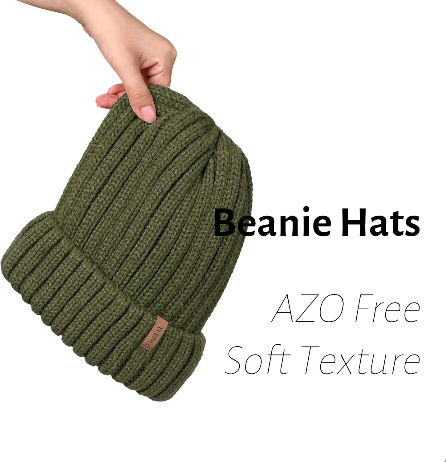 FURTALK Winter Hats for Women Fleece Lined Beanie Knit Chunky Womens Snow Cap