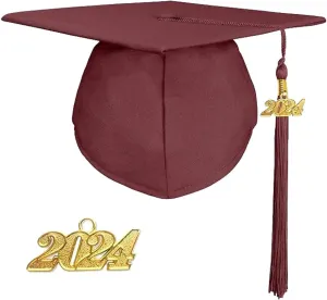 goprety Matte UNIS ex Graduation Cap with 13 Color Matched Tassel and 2025 Year Charm