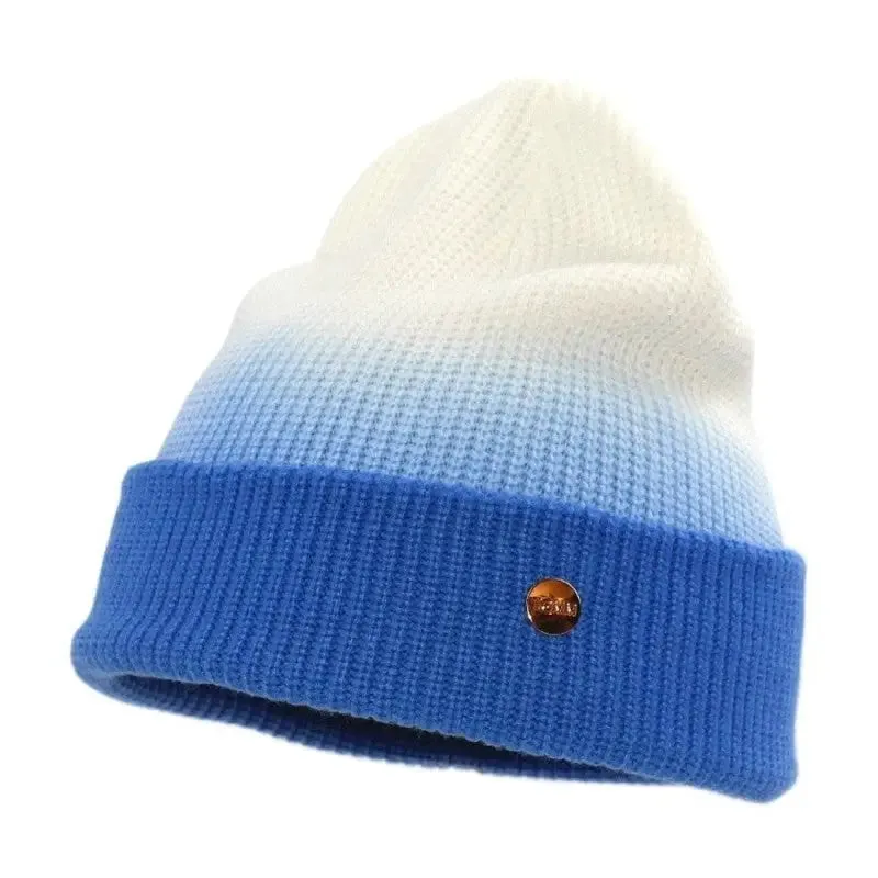 Gradient Color Winter Soft Knitted Beanie