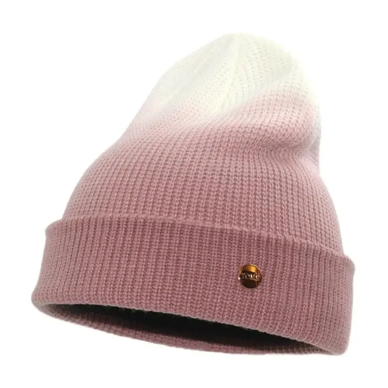 Gradient Color Winter Soft Knitted Beanie
