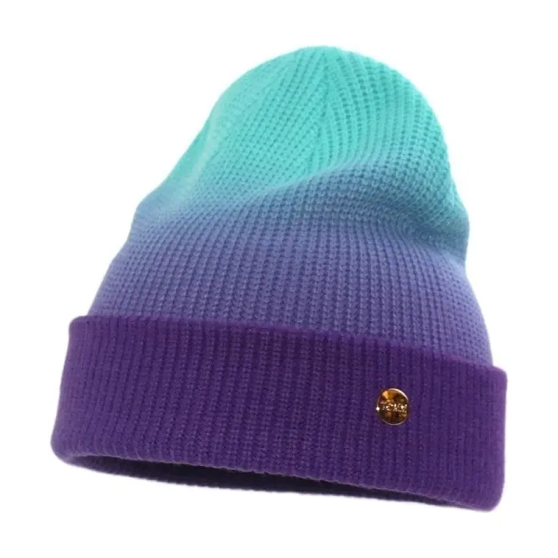 Gradient Color Winter Soft Knitted Beanie