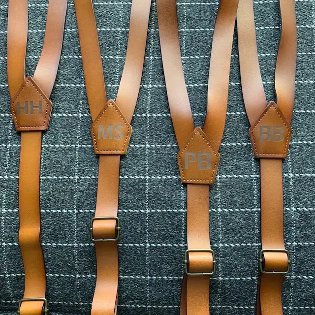 Groomsmen Gifts Personalized Leather Suspenders Groomsmen Suspenders Wedding Suspenders