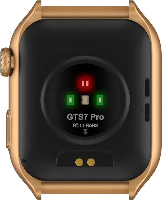 GTS7-Pro Women’s & Men’s Smartwatch for Android & IOS – 2” HD Touch Screen – Built-in Bluetooth, GPS & Alexa Technology – IP67 Waterproof – Health & Fitness Tracker: 100 Sport Modes – 5 Color straps (GOLD with BROWN LEATHER STRAP)