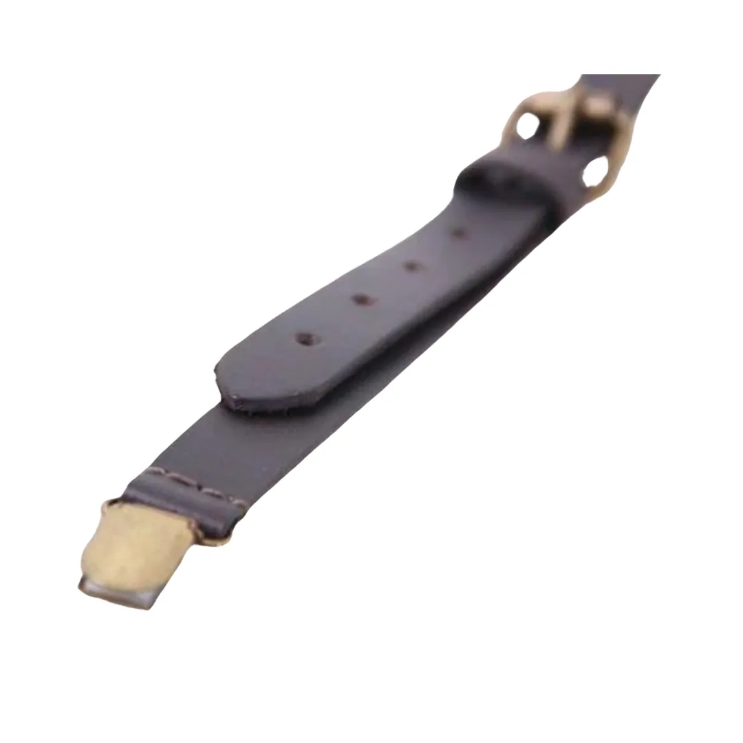 Handmade Vintage Genuine Leather Suspenders - Black Coffee