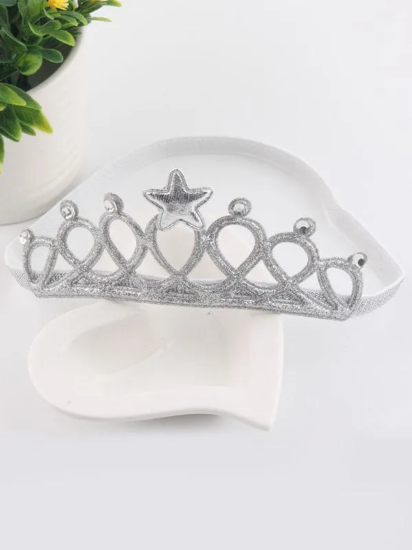 Hollow Out Head Wear 3D Star Rhinestones Crown Hairband