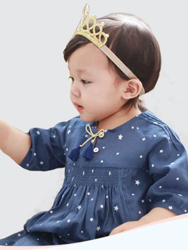 Hollow Out Head Wear 3D Star Rhinestones Crown Hairband