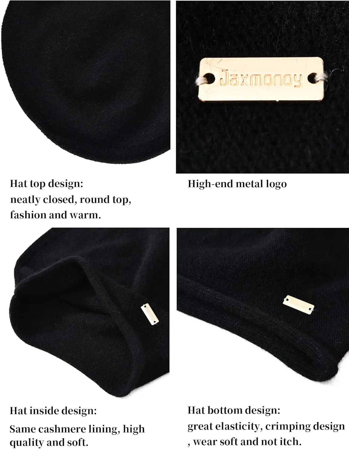 jaxmonoy Slouchy Knit Beanie Hat for Women Winter Soft Warm Ladies Laightweight Slouch Knitted Skull Beanies Cap