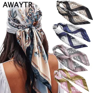 Leopard Print Satin Silk Hair Accessory