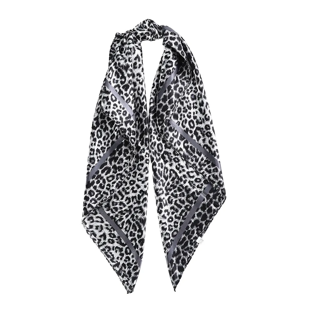 Leopard Print Satin Silk Hair Accessory