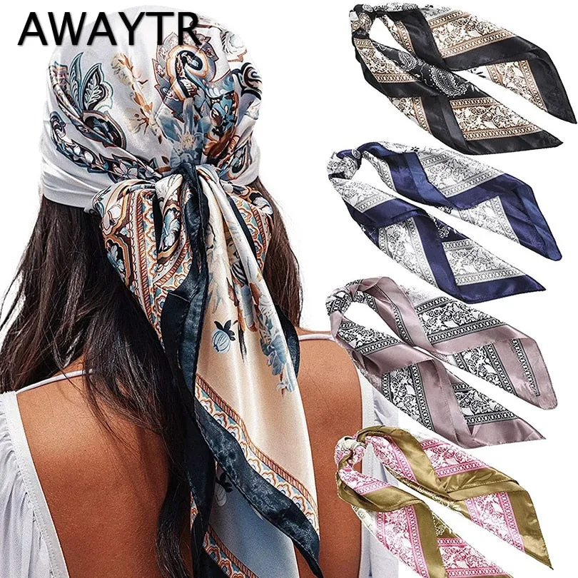 Leopard Print Satin Silk Hair Accessory