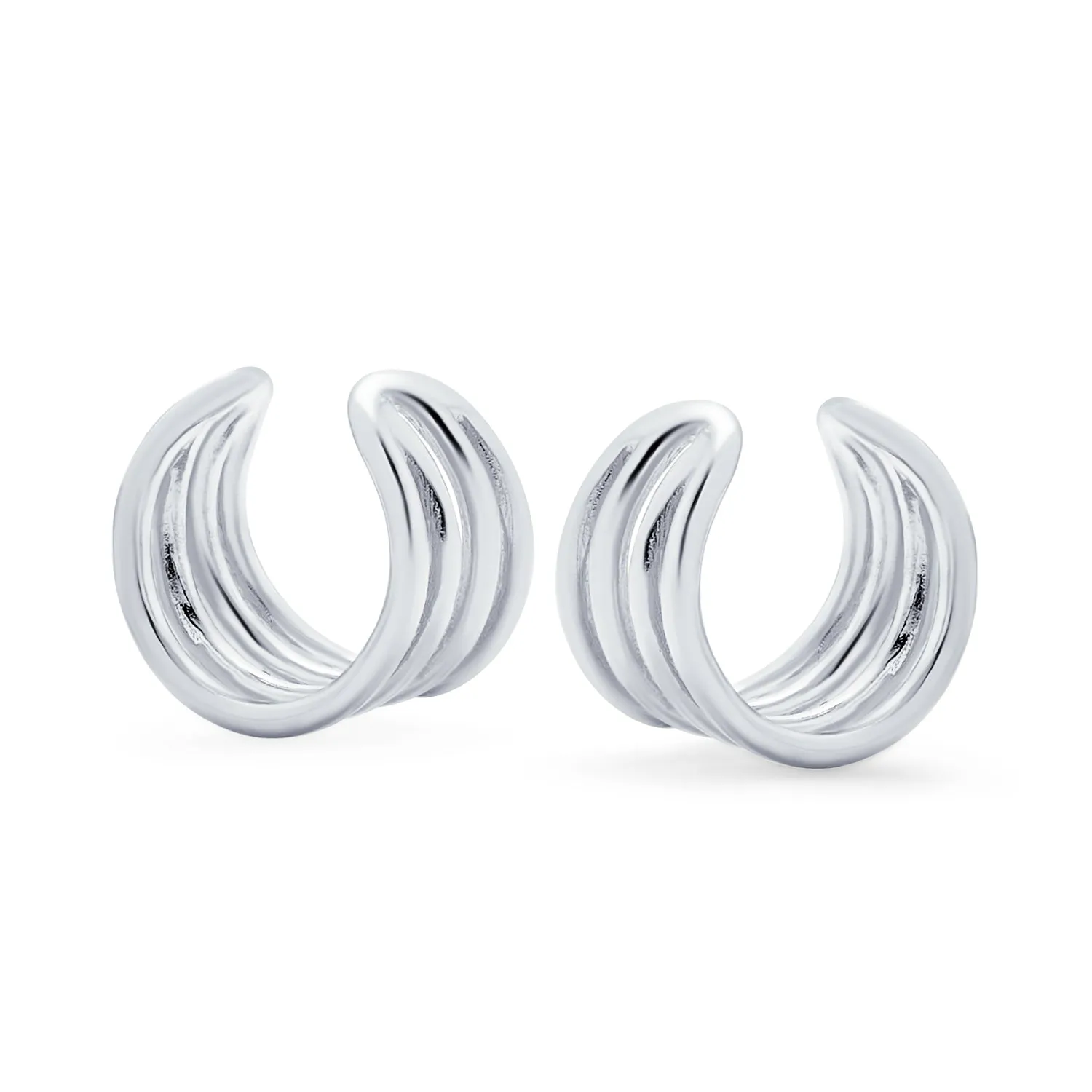 Minimalist Geometric Ear Cuff Cartilage Clip Wrap Helix Earrings 14K Gold Plated