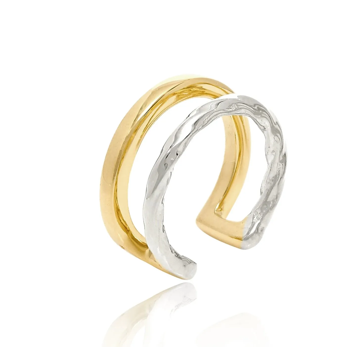 Mixed Metal Cuffs