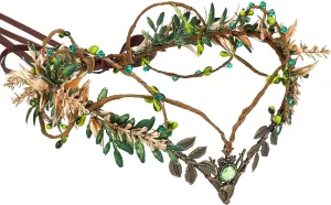 MOSTORY Fairy Crown for Women - Woodland Elf Circlet Flower Headband for Renaissance Renfaire Cosplay Halloween