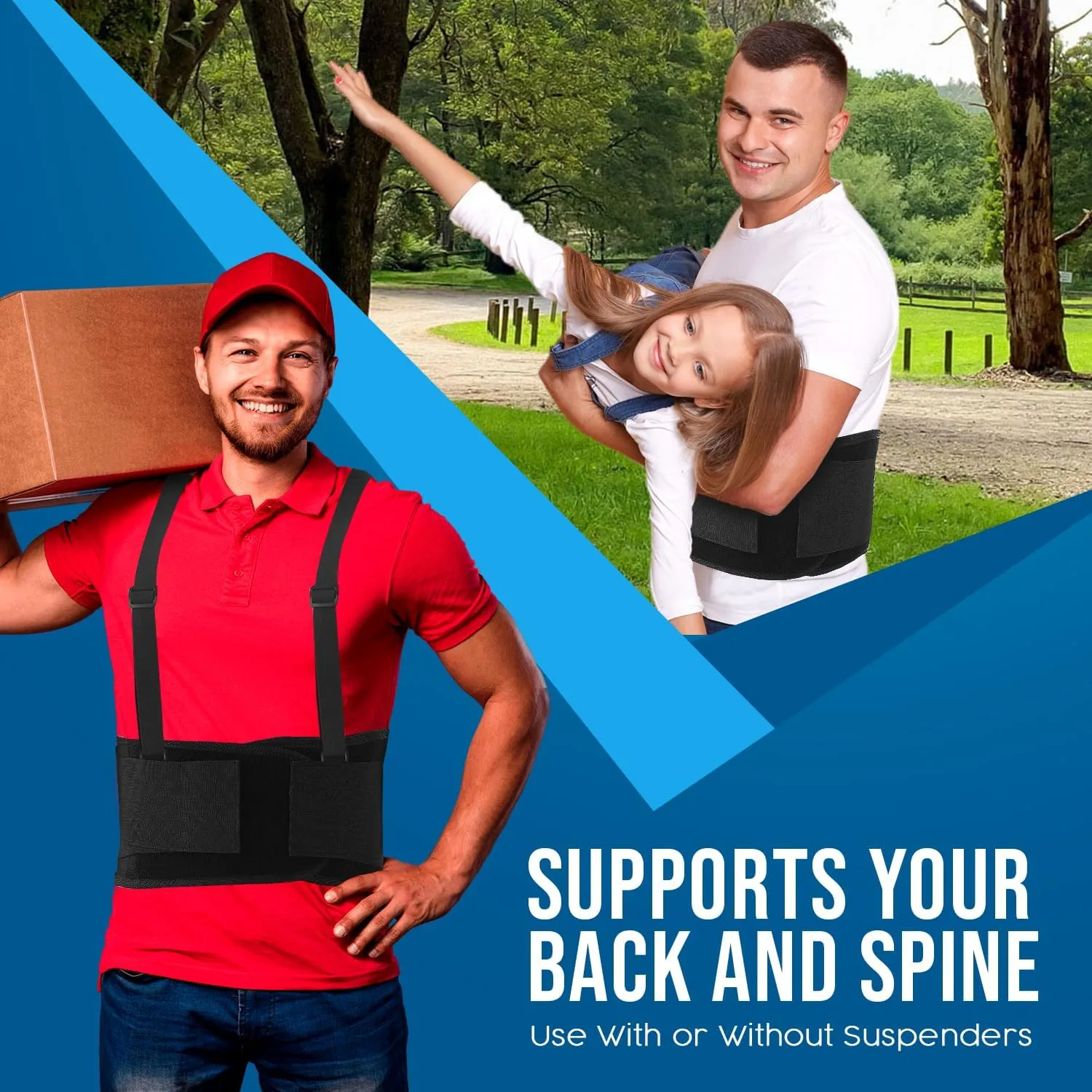 NYOrtho Back Brace Women & Men - 3XL - 46"-50" - Relieves Pain - Support Suspenders - osteoporosis - Maximum Posture Spine Support - Hook Loop