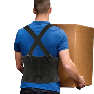 PAZAPO Back Brace Men and Women - Lower Lumbar Support for Heavy Lifting - Lower Back Support Belt with Removable Suspenders-Adjustable Back Belt for Workout,Back Pain Relief,Small(24-30 Inches)