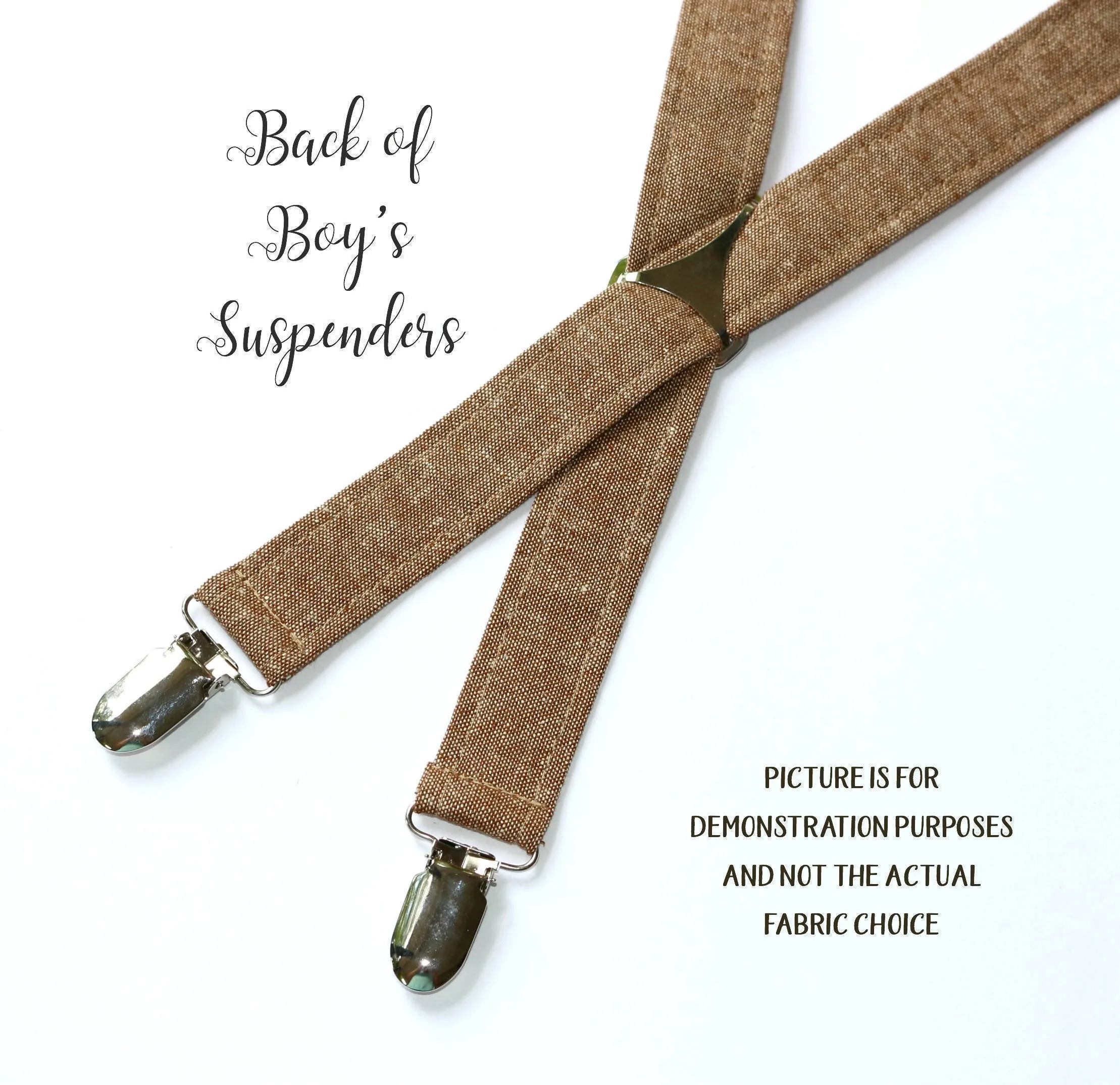 Pink & Blue Tattersall Check Suspenders - Boys