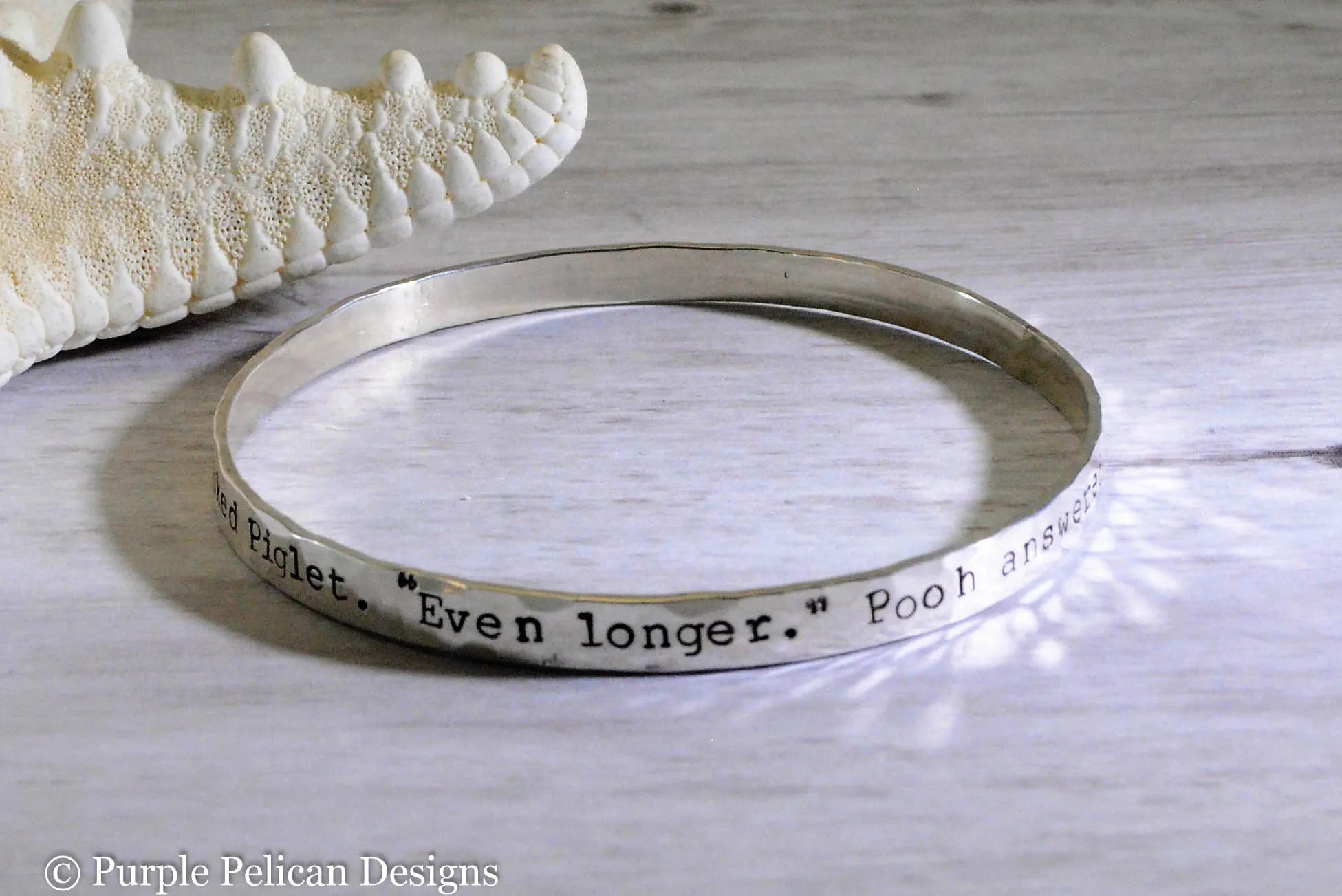 Pooh Friendship Quote  Bangle We'll Be Friends Forever Won't We Pooh? Asked Piglet.  Even Longer. Pooh Answered.