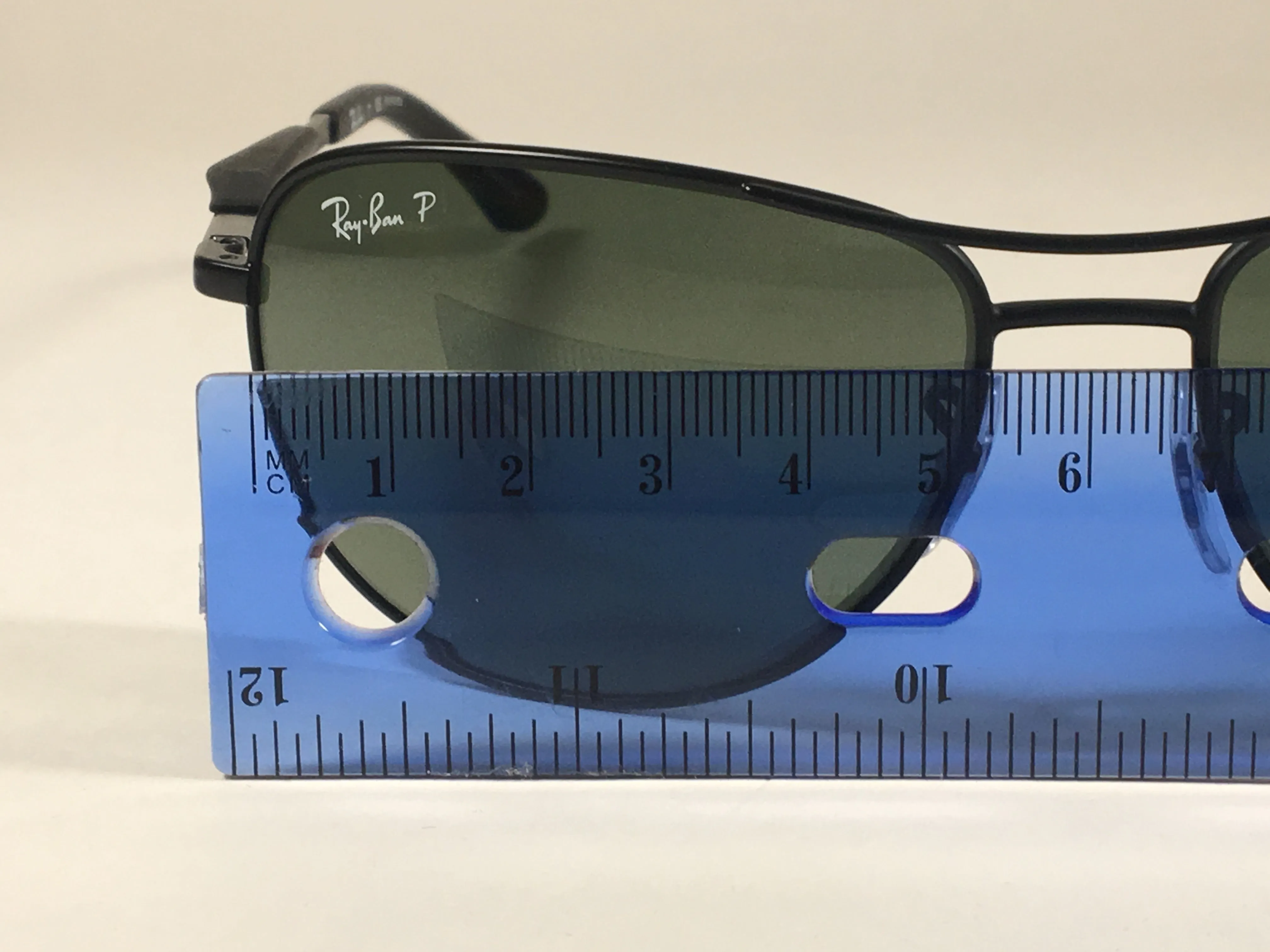 Ray-Ban Polarized Pilot Sunglasses RB3519 006/9A Aviator Matte Black Frame Green Lens