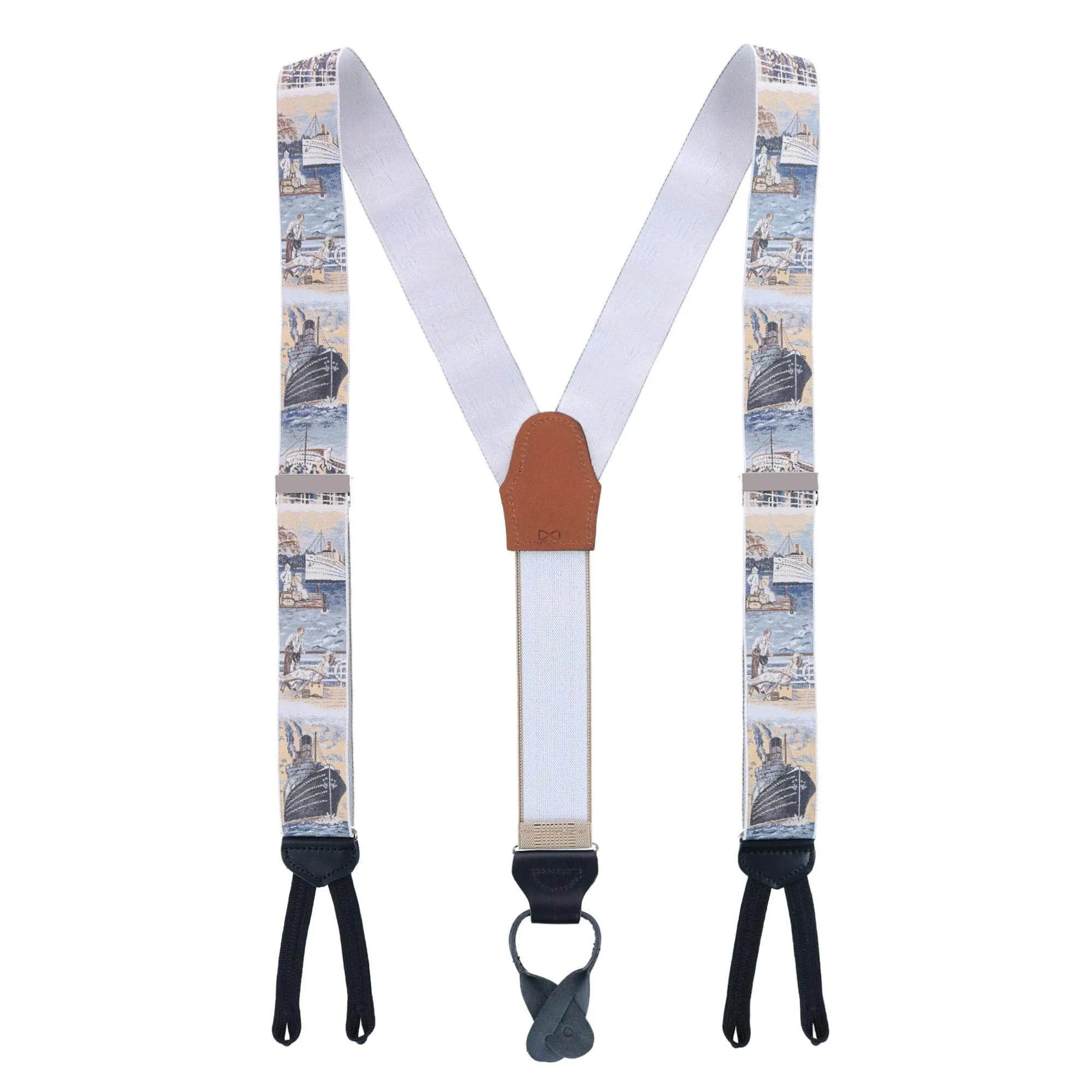 Retro Pattern Bon Voyage Limited Run Silk Braces
