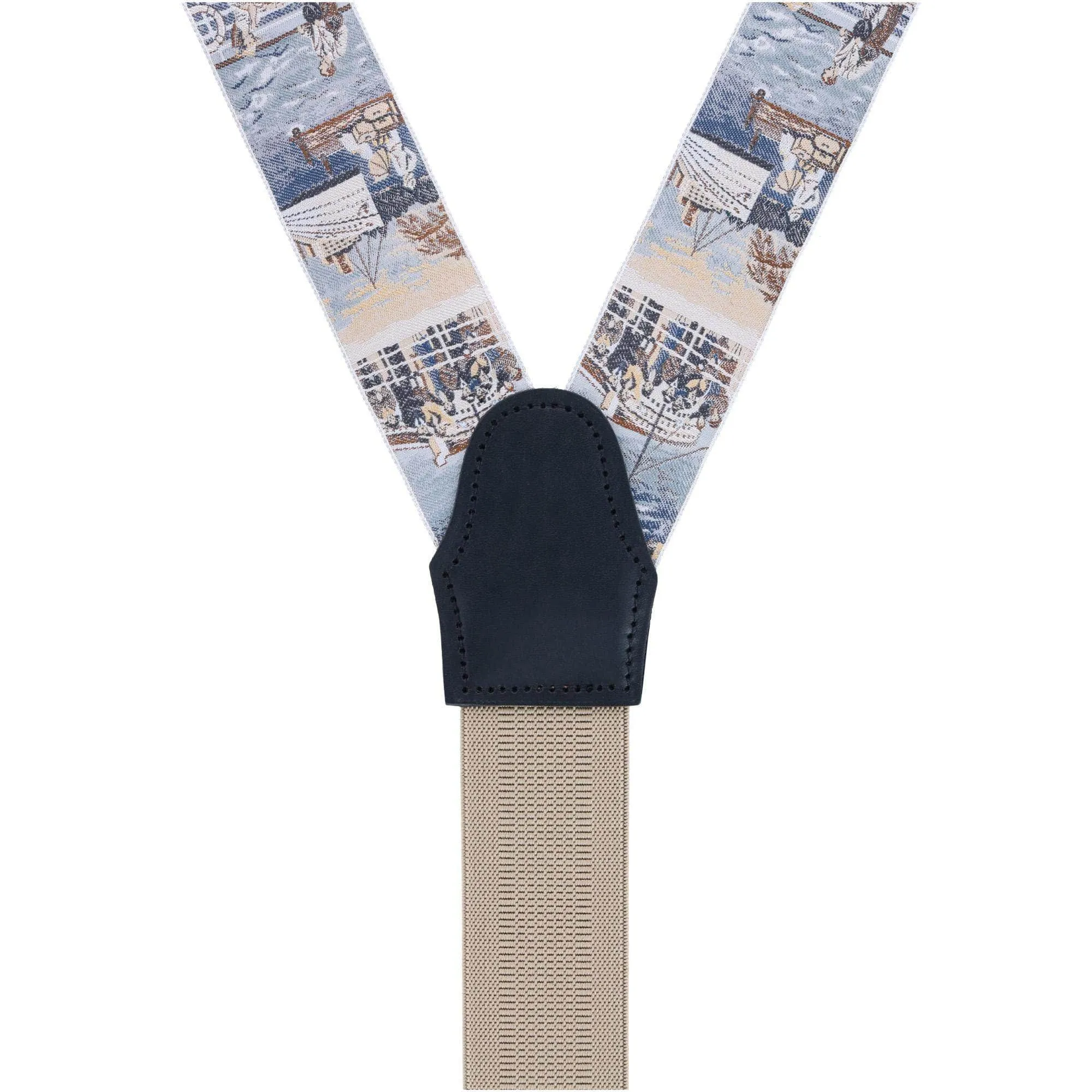 Retro Pattern Bon Voyage Limited Run Silk Braces