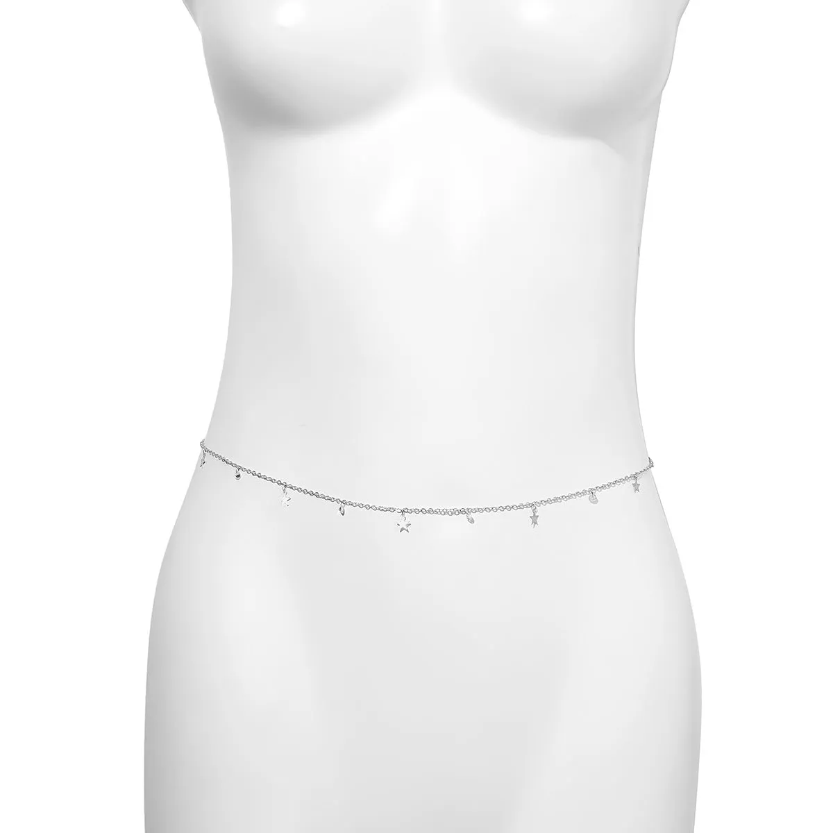 Starlight Geometric Body Chain with Crystal Tassels