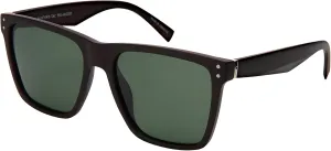 Super XXLarge Size Retro Rectangular Frame TAC Polarized Lenses with Spring Hinge For Men & Women