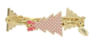 The Pink Gingham Tree Bangle Bracelet