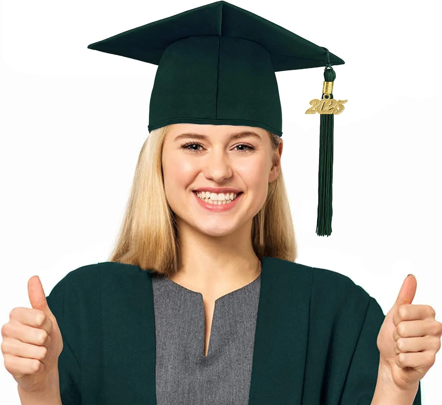 Unisex Adult Matte Graduation Cap Graduation Hat with Tassel Adjustable for High School and College