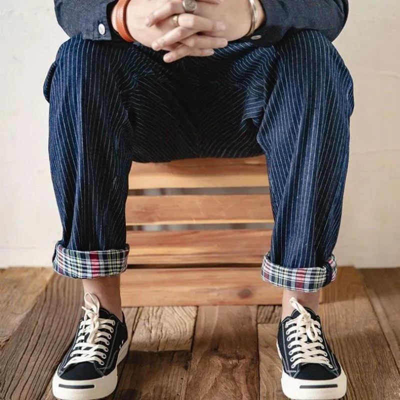 Vintage-Inspired Japanese Pants with Suspenders