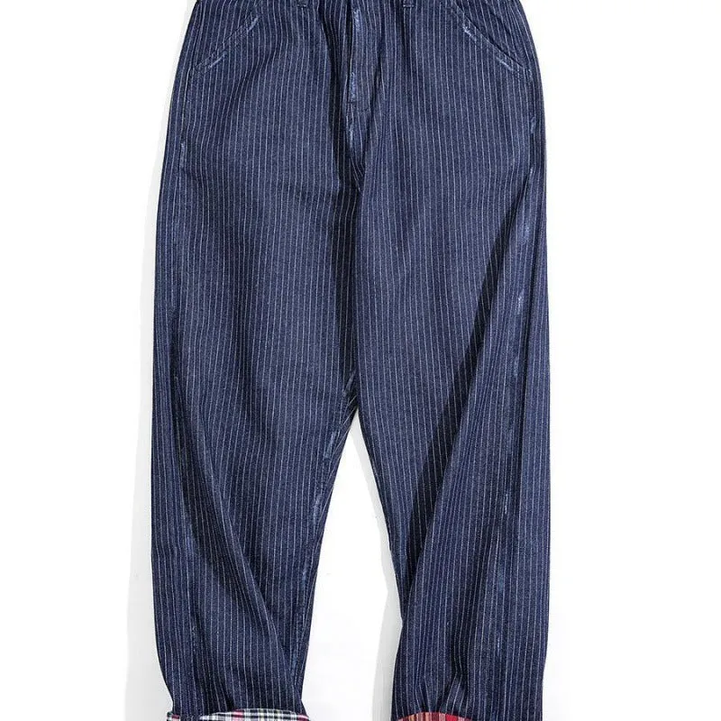 Vintage-Inspired Japanese Pants with Suspenders