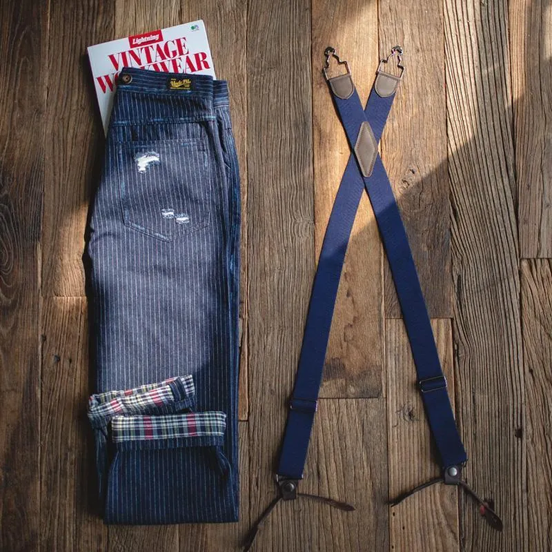 Vintage-Inspired Japanese Pants with Suspenders