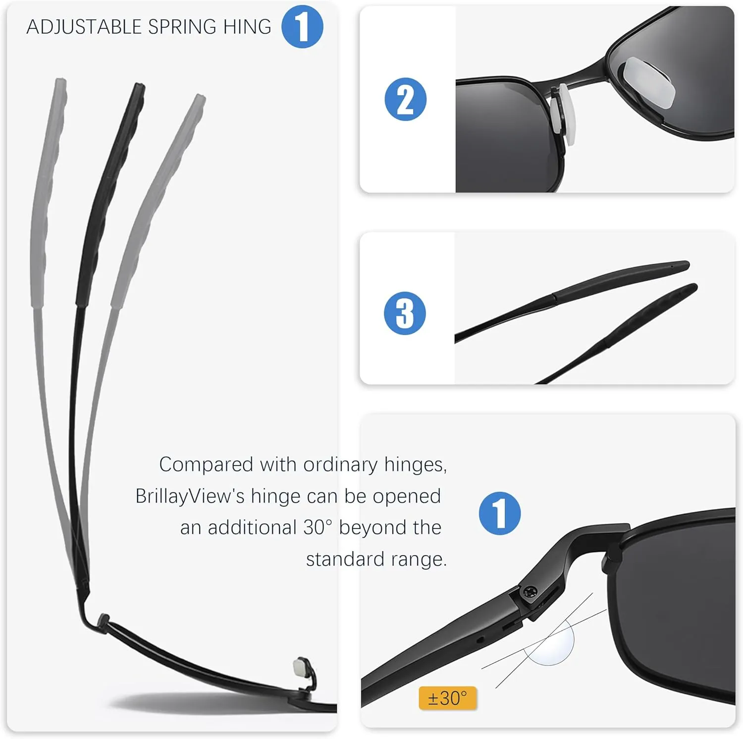 Wide Metal Frame Polarized Sunglasses Rectangle UV400  Protection Skinny Retro Sunnies for Men Women